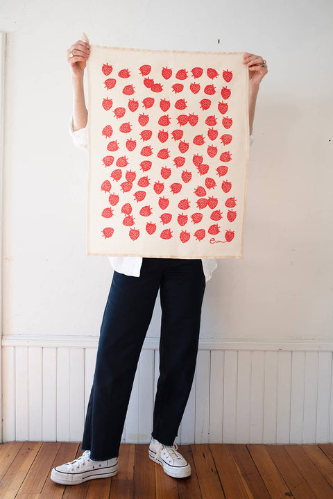 Strawberries Tea Towel