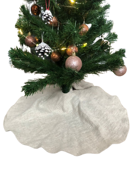 Linen Christmas Tree Skirt
