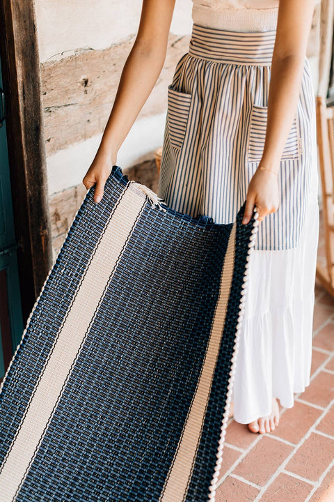 Hand Loomed Fringe Rug