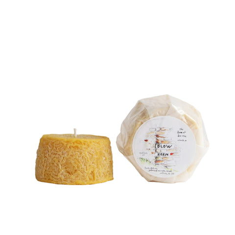 Blow Horn Cheese Beeswax Candle