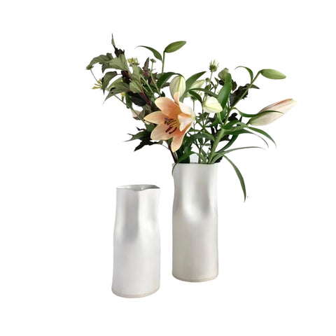 Satin Pinched Vase