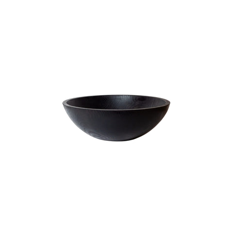 Round Ebonized Oak Bowl
