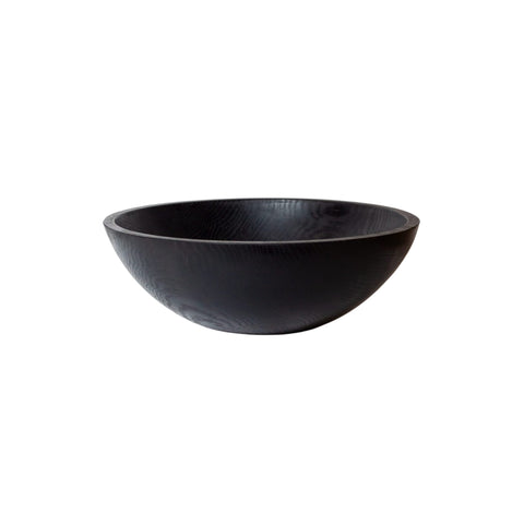Round Ebonized Oak Bowl