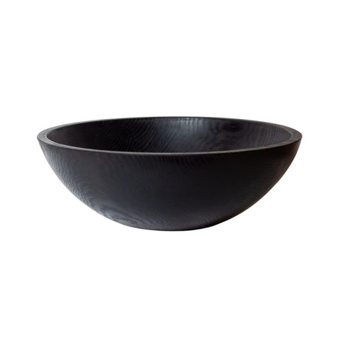 Round Ebonized Oak Bowl