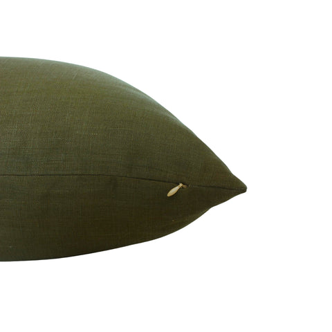 Green Linen Pillow
