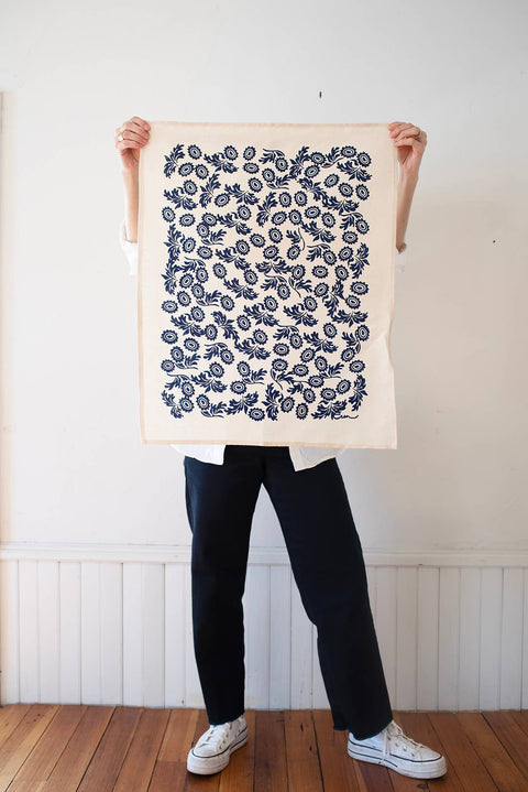 Wallflower Tea Towel
