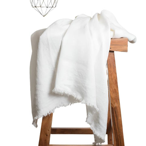 Lipari Linen Throw + Fringe