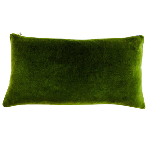 Green Cotton Velvet Pillow