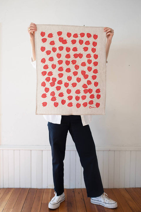 Strawberries Tea Towel