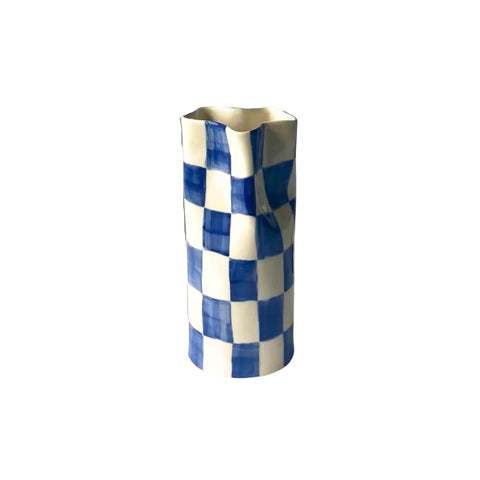 Checker Pinched Vase