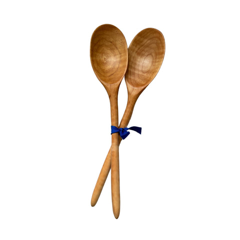 Pair Wood Serving Spoons