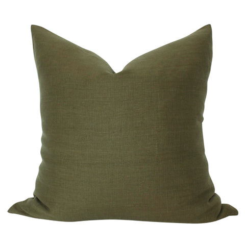 Green Linen Pillow