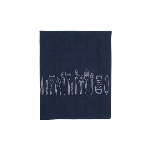 Printed Linen + Cotton Tea Towel