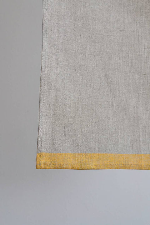 Linen Tea Towel with Gold Edge