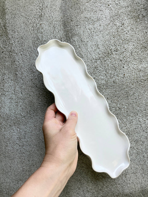 White Wavy Tray