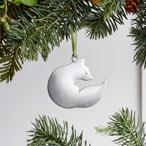 Pewter Fox Ornament