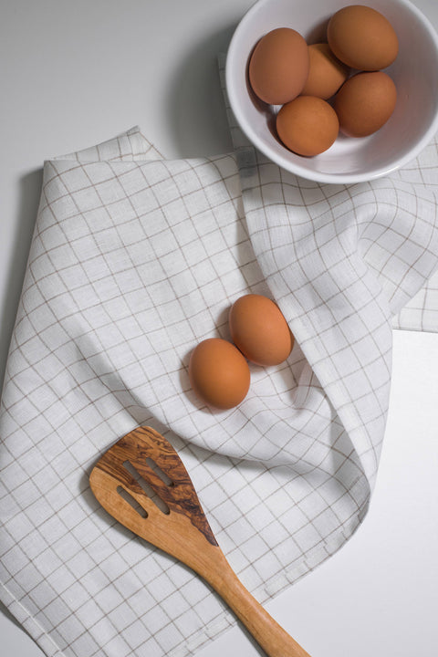 Linen Check Tea Towel