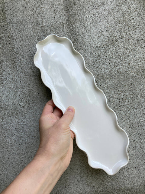 White Wavy Tray