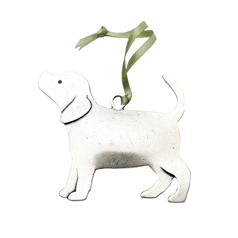 Pewter Puppy Ornament