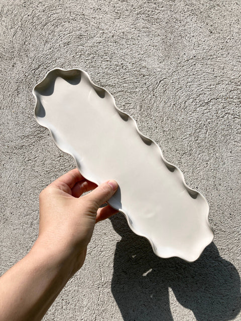 White Wavy Tray