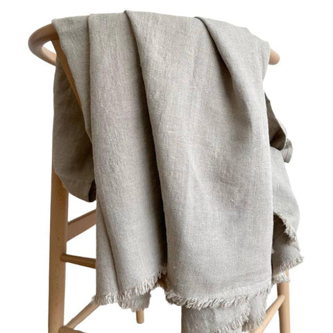 Lipari Throw Natural with Fringes